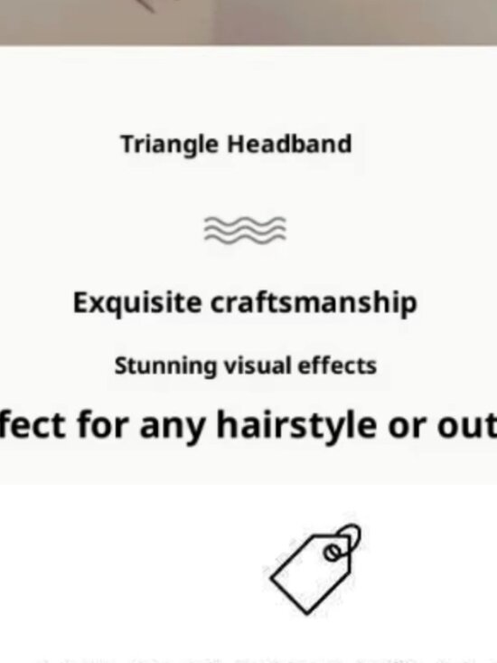 NWT Triangle Logo Black Headbands main image 6